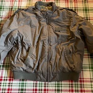 Vintage 80s 90s World Travel Club Insulated Bomber Jacket Grey Size L